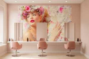 پوستر دیواری طرح بهار صورتی و نغمه شکوفه‌ها