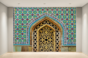 پوستر دیواری طرح پنجره گلستان قاجار