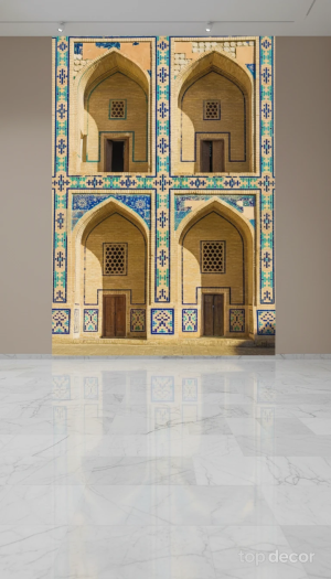 پوستر دیواری طرح چهار ایوان فیروزه‌ای