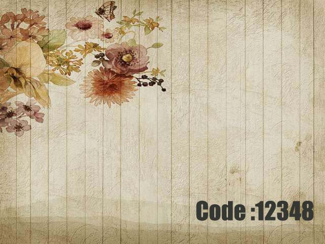پوستر دیواری طرح گل‌های ملایم روی زمینه چوبی
