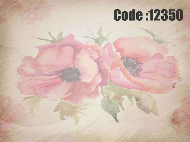 پوستر دیواری طرح شقایق‌های آبرنگی روشن