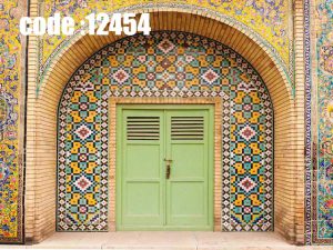 پوستر دیواری طرح در سبز قاجاری