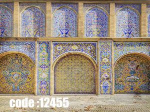 پوستر دیواری طرح ایوان‌های فیروزه‌ای گلستان