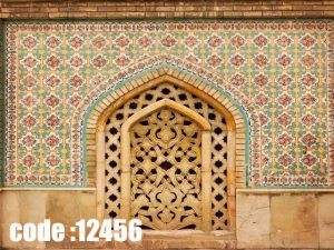 پوستر دیواری طرح پنجره طلایی گلستان