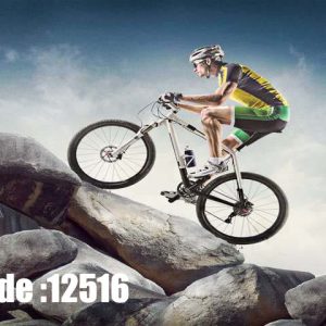 پوستر دیواری طرح دوچرخه سوار کوهستان