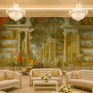 پوستر دیواری سه بعدی طرح گالری هنری کلاسیک