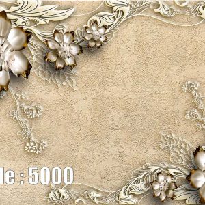 پوستر دیواری سه بعدی گل های مرواریدی