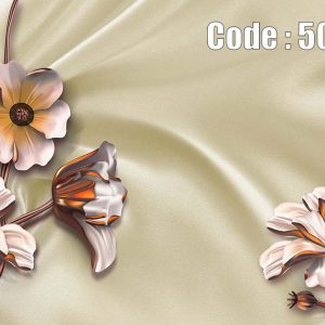 پوستر دیواری سه بعدی گل های مسی