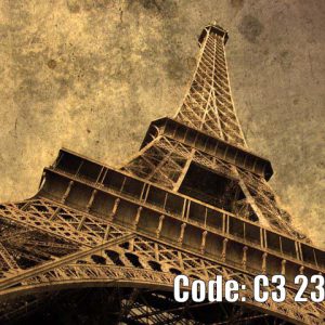 پوستر دیواری سه بعدی طرح وینتیج برج ایفل