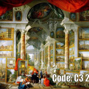 پوستر دیواری سه بعدی طرح گالری هنری کلاسیک