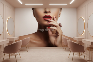 پوستر دیواری سه‌بعدی پرتره مینیمال با نورپردازی هنری