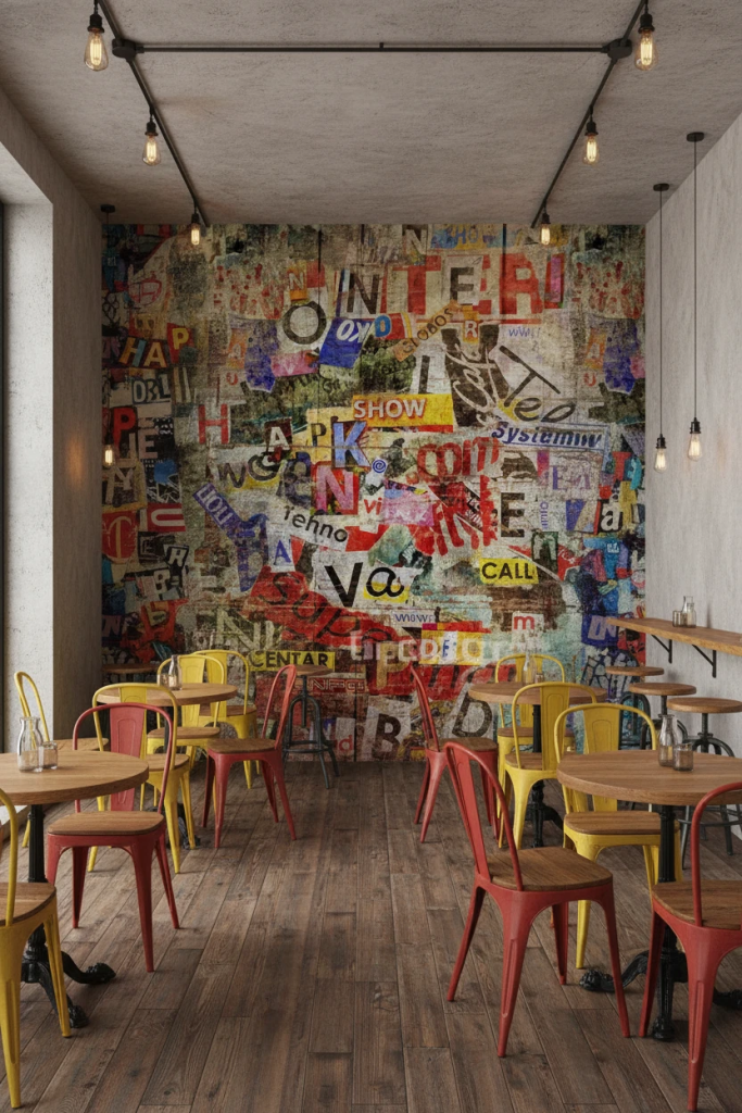 پوستر دیواری سه‌بعدی تایپوگرافی مدرن | هنر انتزاعی و گرافیتی معاصر