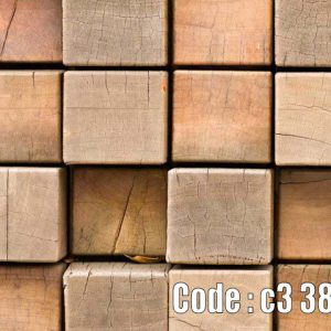 پوستر دیواری طرح چوب سه بعدی (مدل مکعب‌های روستیک)