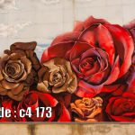 پوستر دیواری سه‌بعدی گل رز کلاسیک | شکوه گل‌های سرخ هنری