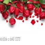 پوستر دیواری سه‌بعدی گل رز قرمز عاشقانه | طرح رمانتیک