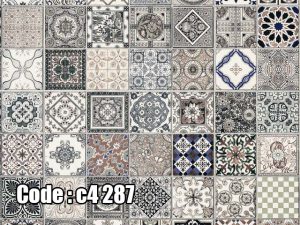 پوستر دیواری سه‌بعدی طرح کاشی سنتی هنری