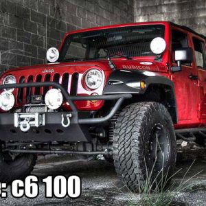 پوستر دیواری جیپ آفرود قرمز با طراحی قدرتمند و اسپرت