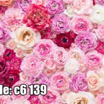 پوستر دیواری دیوار گل رز صورتی | شکوه گل‌ها در فضایی رمانتیک