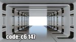 پوستر دیواری تونل هندسی سه‌بعدی | عمق، نظم و معماری مدرن