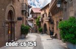 پوستر دیواری کوچه کلاسیک اروپایی | حس آرامش و اصالت در معماری قدیمی