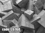 پوستر دیواری سه‌بعدی مکعب‌های بتنی | طراحی مدرن و معماری صنعتی