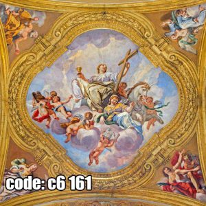 پوستر دیواری نقاشی کلاسیک فرشتگان | شکوه هنر باروک در قاب طلایی