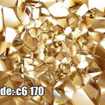 پوستر دیواری هنری طلایی کریستالی | طرح انتزاعی لوکس مدرن
