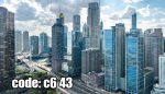 پوستر دیواری منظره شهری مدرن