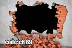 پوستر دیواری سه‌بعدی دیوار شکسته آجری