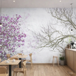 پوستر دیواری سه بعدی طرح درخت فصلی
