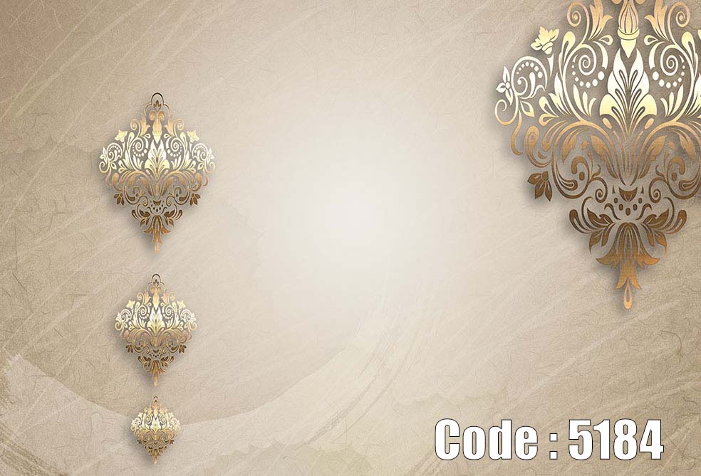 5184 پوستر دیواری داماسک طلایی