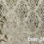پوستر دیواری طرح داماسک و پروانه سه بعدی