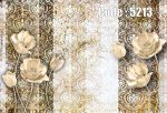 پوستر دیواری گل برجسته داماسک