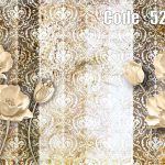 پوستر دیواری گل برجسته داماسک