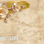 پوستر دیواری رز برجسته طلایی