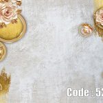 پوستر دیواری گل رز و حلقه طلایی