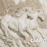 پوستر دیواری اسب سه بعدی برجسته