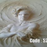 پوستر دیواری سه‌بعدی زن نقاب‌دار