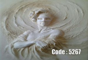 پوستر دیواری سه‌بعدی زن نقاب‌دار