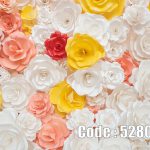 پوستر دیواری گل‌های سه‌بعدی رنگارنگ