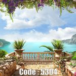 پوستر دیواری تراس مدیترانه‌ای