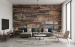 پوستر دیواری چوبی چندلایه طبیعی (Layered Rustic Wood Wall Poster) - تصویر 2