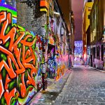 پوستر دیواری گرافیتی خیابانی رنگارنگ