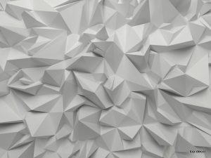 پوستر دیواری سه‌بعدی هندسی سفید