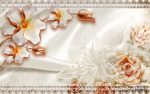 پوستر دیواری گل و مروارید