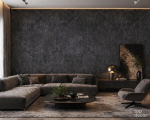 پوستر دیواری داماسک تیره