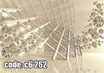پوستر دیواری سه‌بعدی کره‌های هندسی لوکس