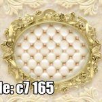 پوستر دیواری سه‌بعدی قاب طلایی کلاسیک با لمسه کرم لوکس