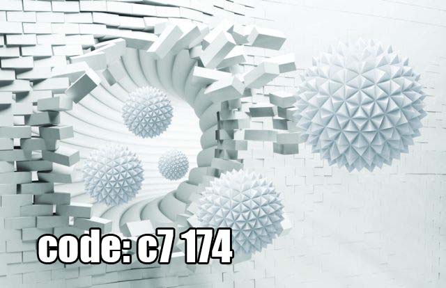 c7__174_ پوستر دیواری سهبعدی هندسی مدرن سفید با عمق فضایی نامحدود