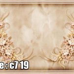 پوستر دیواری سه‌بعدی گل کلاسیک کرم | قاب لوکس نئوکلاسیک